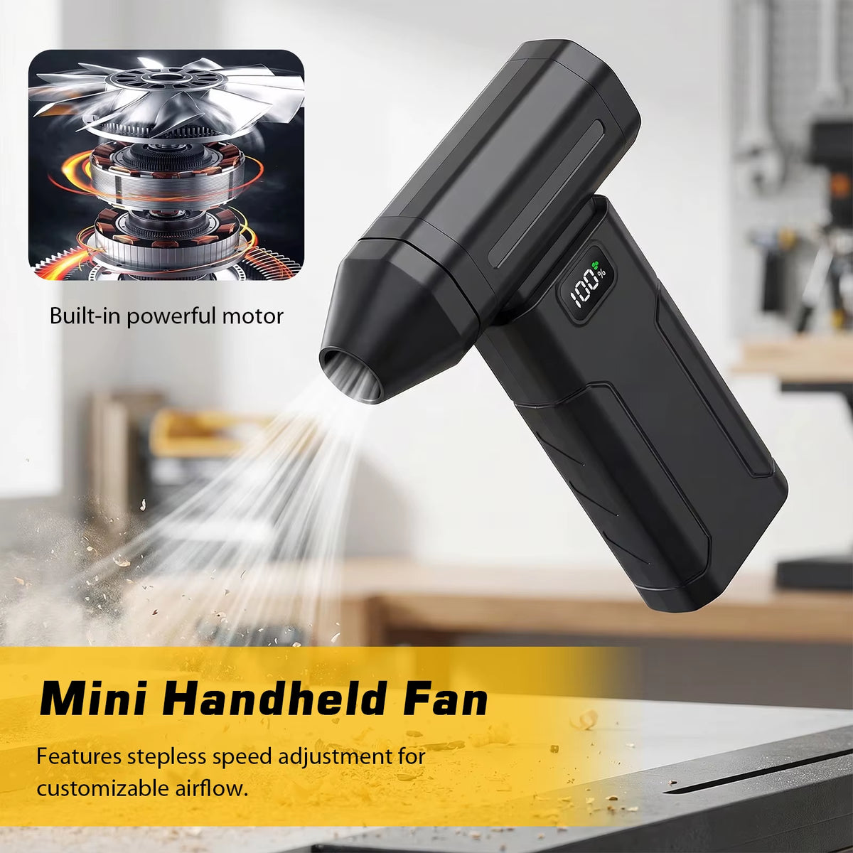 100000RPM Brushless Turbo Jet Fan Blower Powerful Electric Air Blower Vacuum Dust Cleaner Portable Dust Cleaner Violent Fan