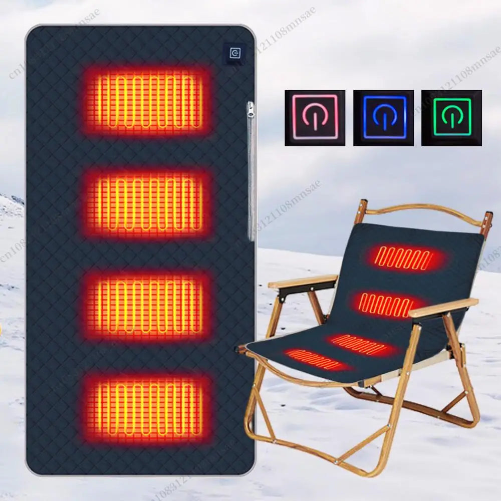 WarmSeat Portable Heated Seat Cushion - 3 Heat Levels, USB Powered (Hunting, Stadium, Camping)