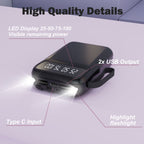 10000Mah Power Bank Portable Charger with Cables, USB Battery Pack Compatible for Iphone & Android Cell Phones, Black